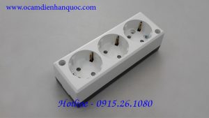 Ổ cắm điện DongYang Hàn Quốc 3 lỗ liền đế