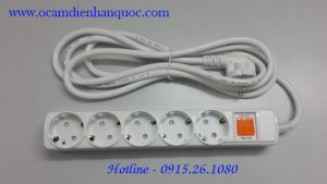 Ổ cắm điện multicode 5 lỗ Hàn Quốc